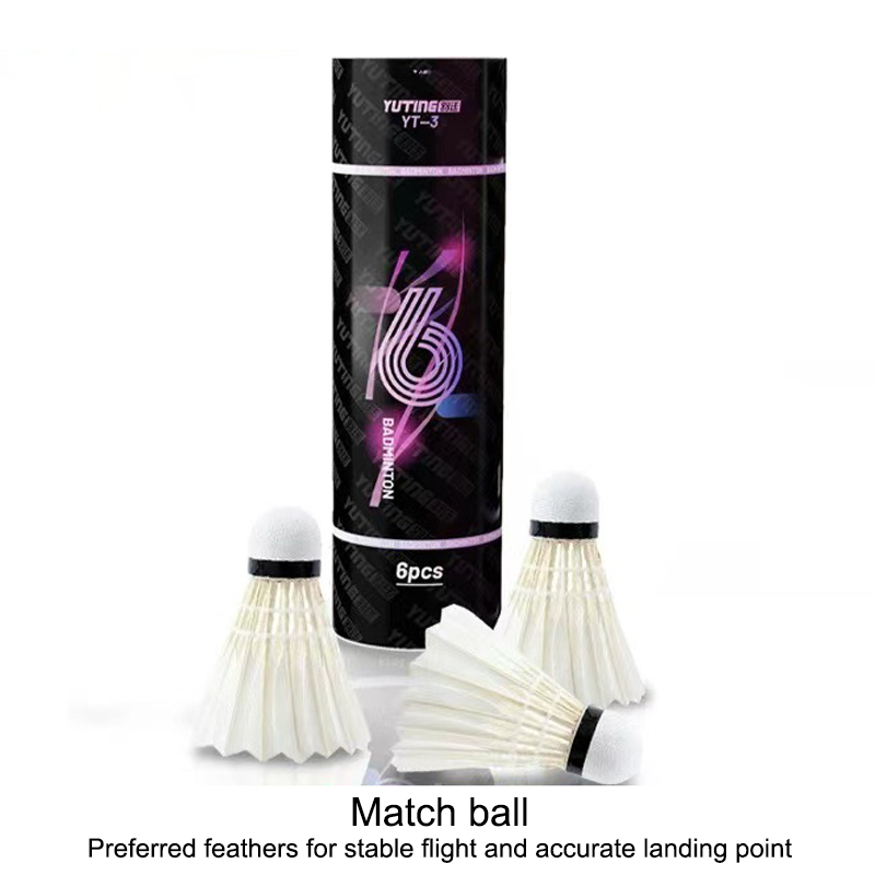 Badminton Event - 3/6個入り ホワイトグースフェザーバドミントンボール シャトルコック 屋外トレーニング用 耐久性と安定性 飛行性能が高い