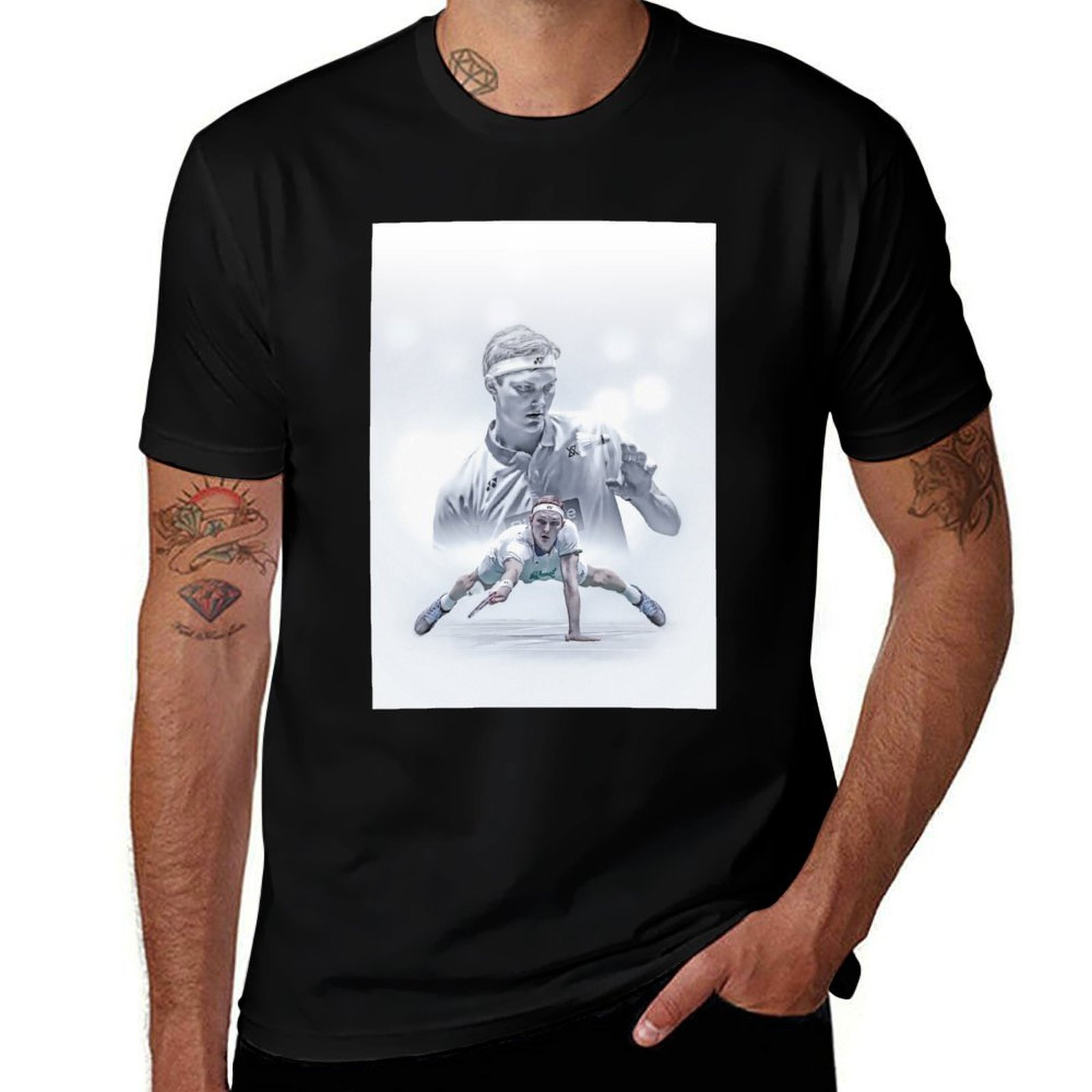 Badminton Denmark - ヴィクトル・アクセルセン - デンマーク バドミントン Tシャツ カジュアル