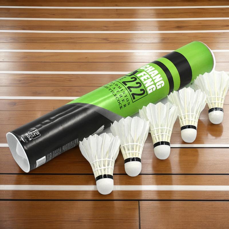 Badminton Event - 12PC 耐久性のあるバドミントンシャトルコック アヒルの羽バドミントンシャトルコック トレーニングスポーツ 高速バドミントンボール 大人用