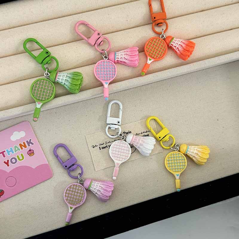 1pc シミュレーションバドミントンラケットキーホルダー人格 - Badminton Event のレビューと価格