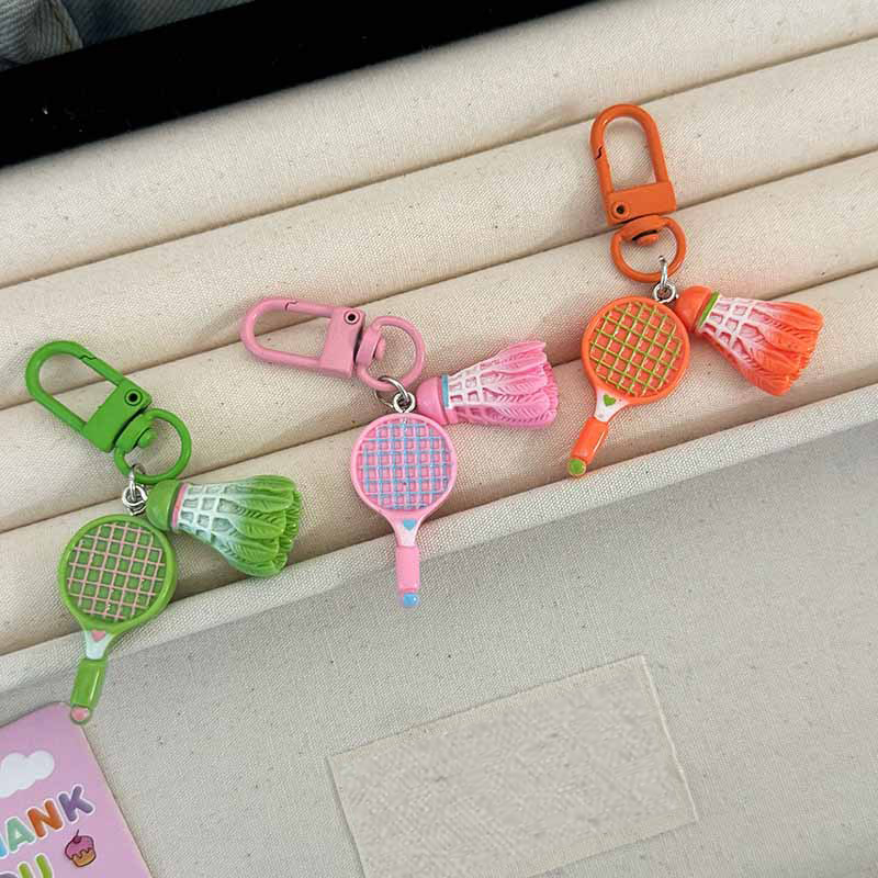 1pc シミュレーションバドミントンラケットキーホルダー人格 - Badminton Event のレビューと価格