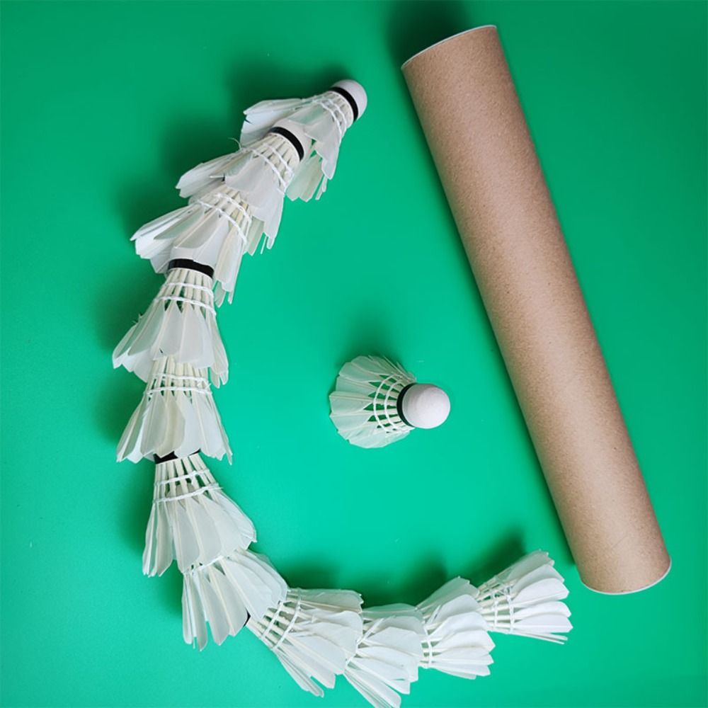 3/6/12 個新しい白バドミントン羽根耐久性のある安定した - Badminton Event のレビューと価格